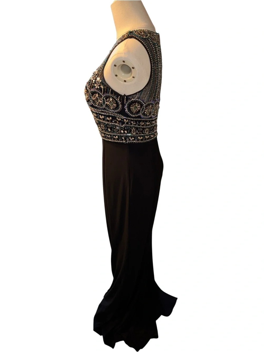 JVN by Jovani Maxi Beaded Dress - Picture 5 of 7